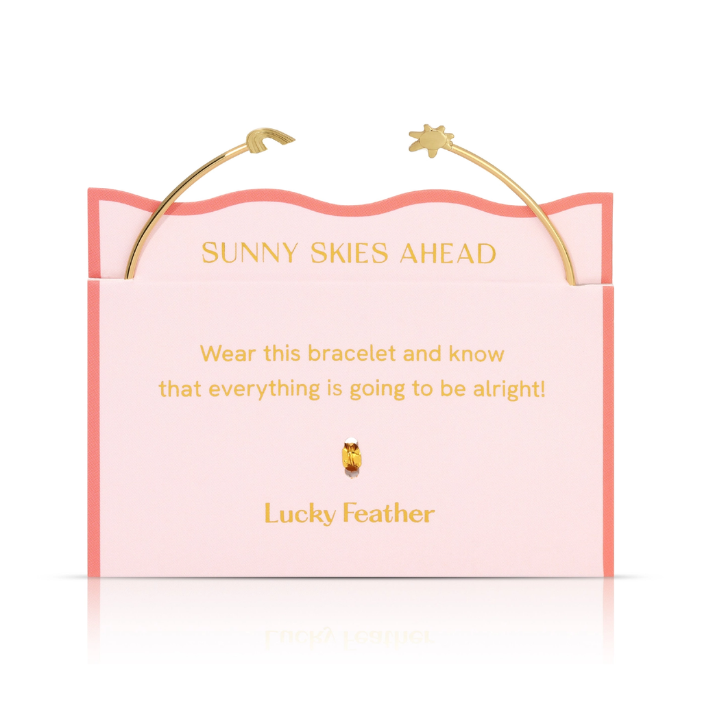 Sunny Skies Ahead (Updated) Connection Cuff Bracelet Lucky Feather Jewelry - Bracelet