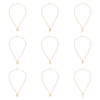 14K Gold Dipped Puffy Initial Necklace - Paperclip Chain Lucky Feather Jewelry - Necklaces