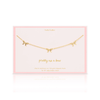 Beautiful Bows 3 Bow Necklace - Gold Lucky Feather Jewelry - Necklaces