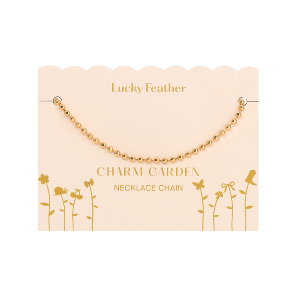 Charm Garden Gold Chain Necklace Lucky Feather Jewelry - Necklaces