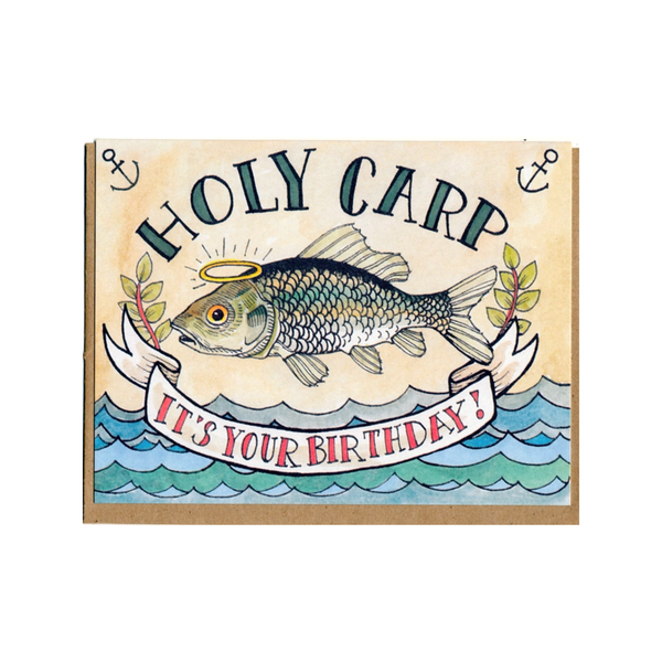 Holy Carp It's Your Birthday Birthday Card Mattea Cards - Birthday