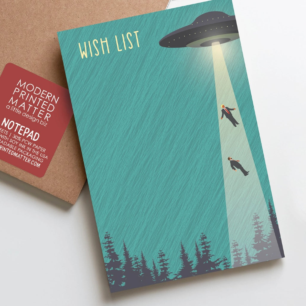 UFO Wish List Notepad Modern Printed Matter Books - Blank Notebooks & Journals - Notepads