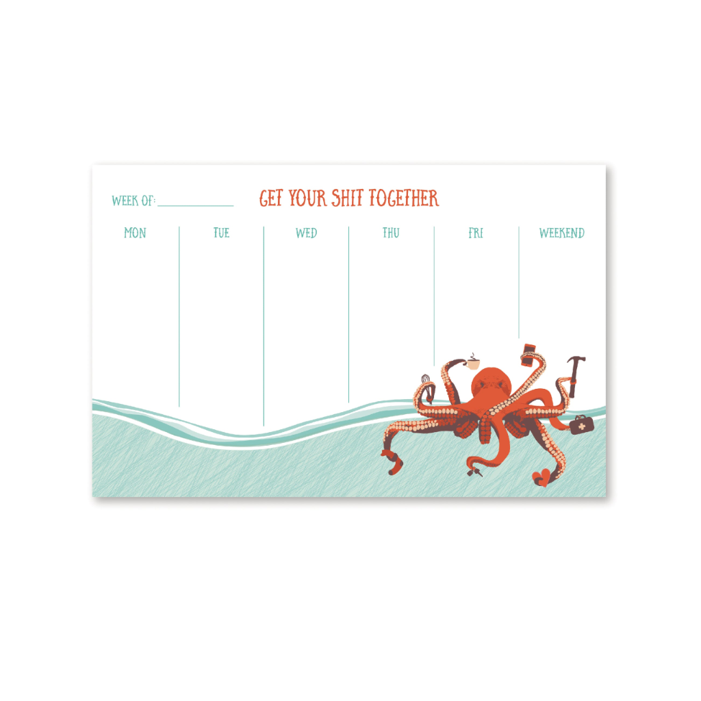 Get Your Sh*t Together Weekly Planner Notepad Modern Printed Matter Books - Calendars, Organizers & Planners