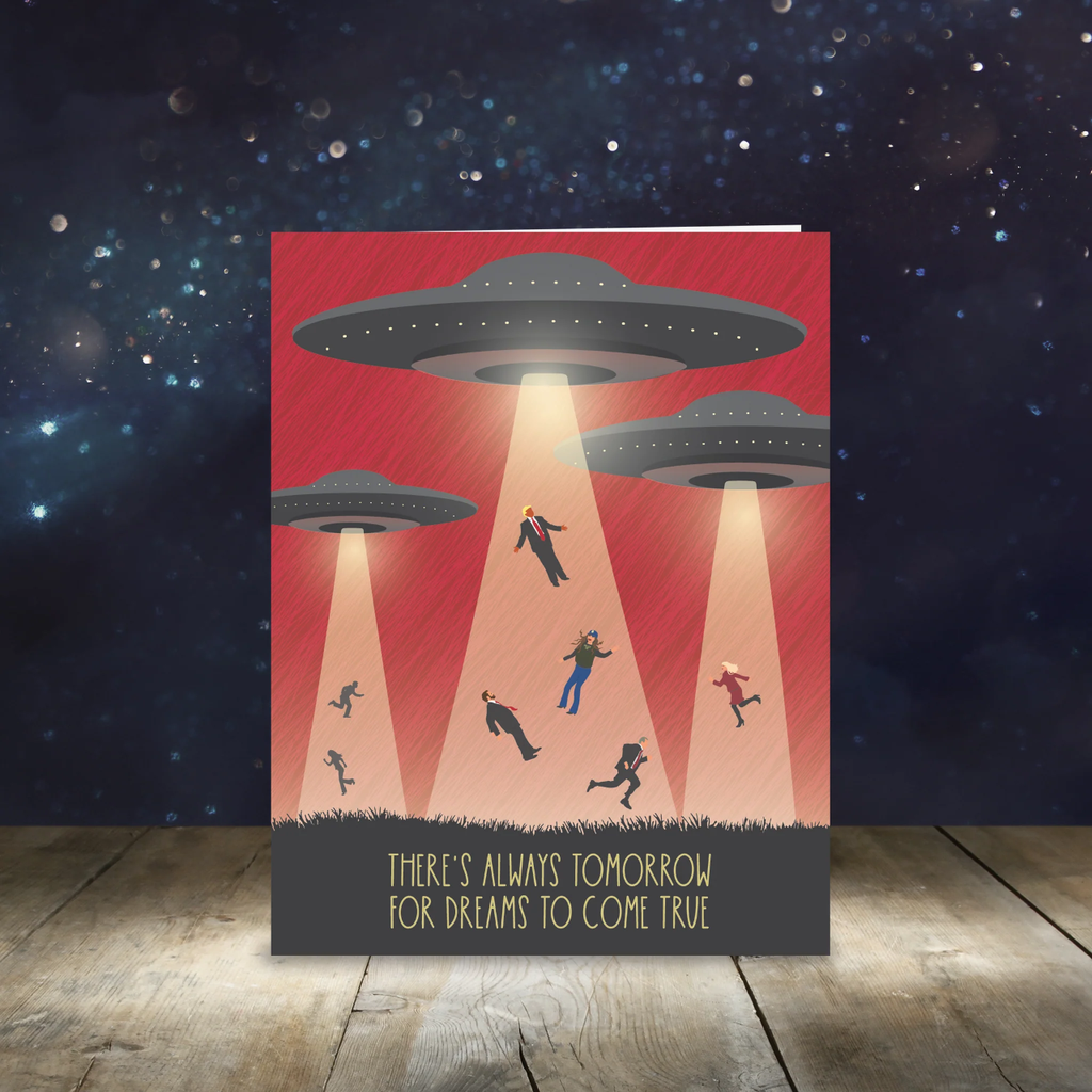 Always Tomorrow UFO Invasion Blank Card Modern Printed Matter Cards - Any Occasion