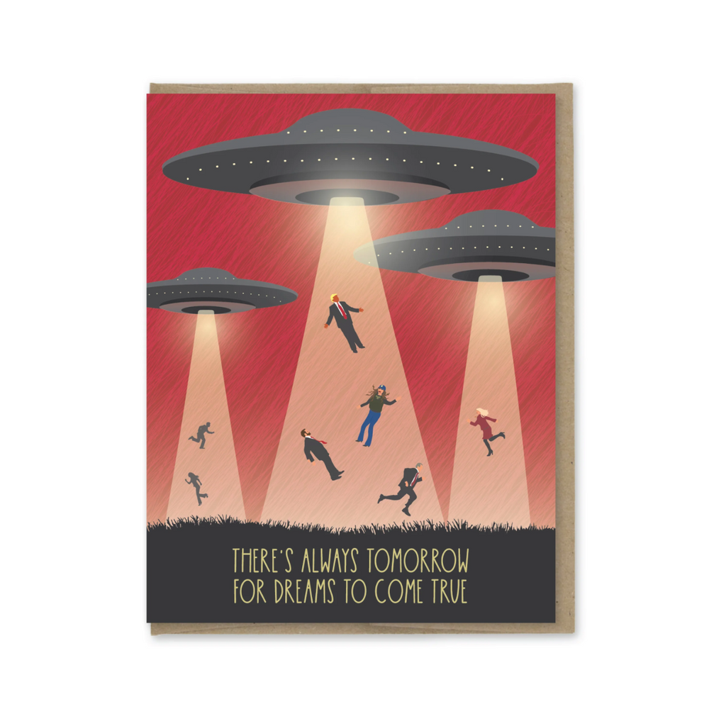 Always Tomorrow UFO Invasion Blank Card Modern Printed Matter Cards - Any Occasion