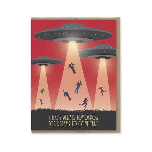Always Tomorrow UFO Invasion Blank Card Modern Printed Matter Cards - Any Occasion