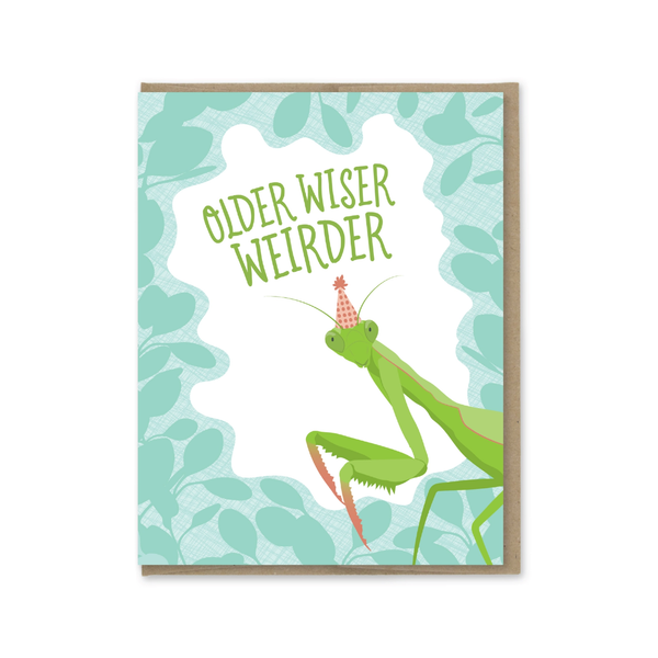 Older Wiser Weirder Birthday Card Modern Printed Matter Cards - Birthday