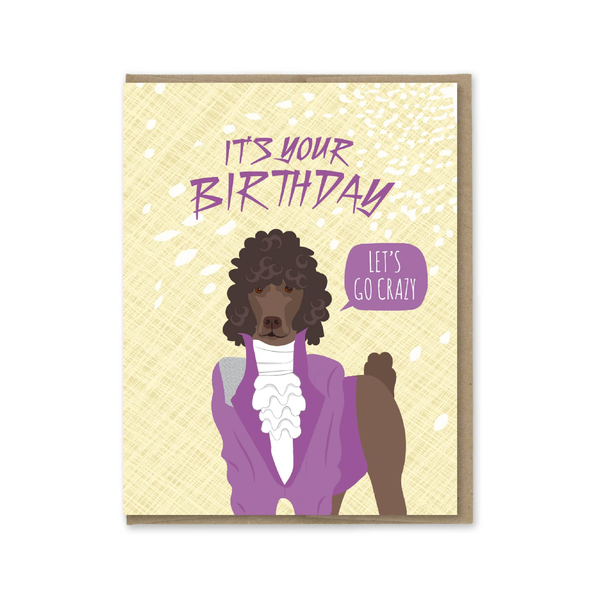 Prince Poodle Birthday Card Modern Printed Matter Cards - Birthday