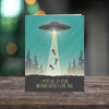 UFO Wishes Please Take Our Leaders Birthday Card Modern Printed Matter Cards - Birthday