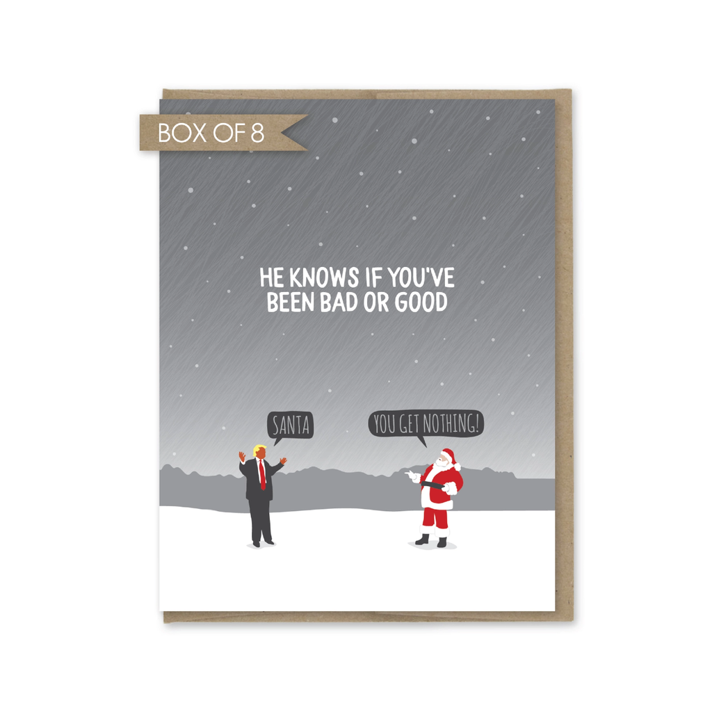He Knows Funny Anti-Trump Christmas Card - Boxed Set Modern Printed Matter Cards - Boxed Cards - Holiday - Christmas
