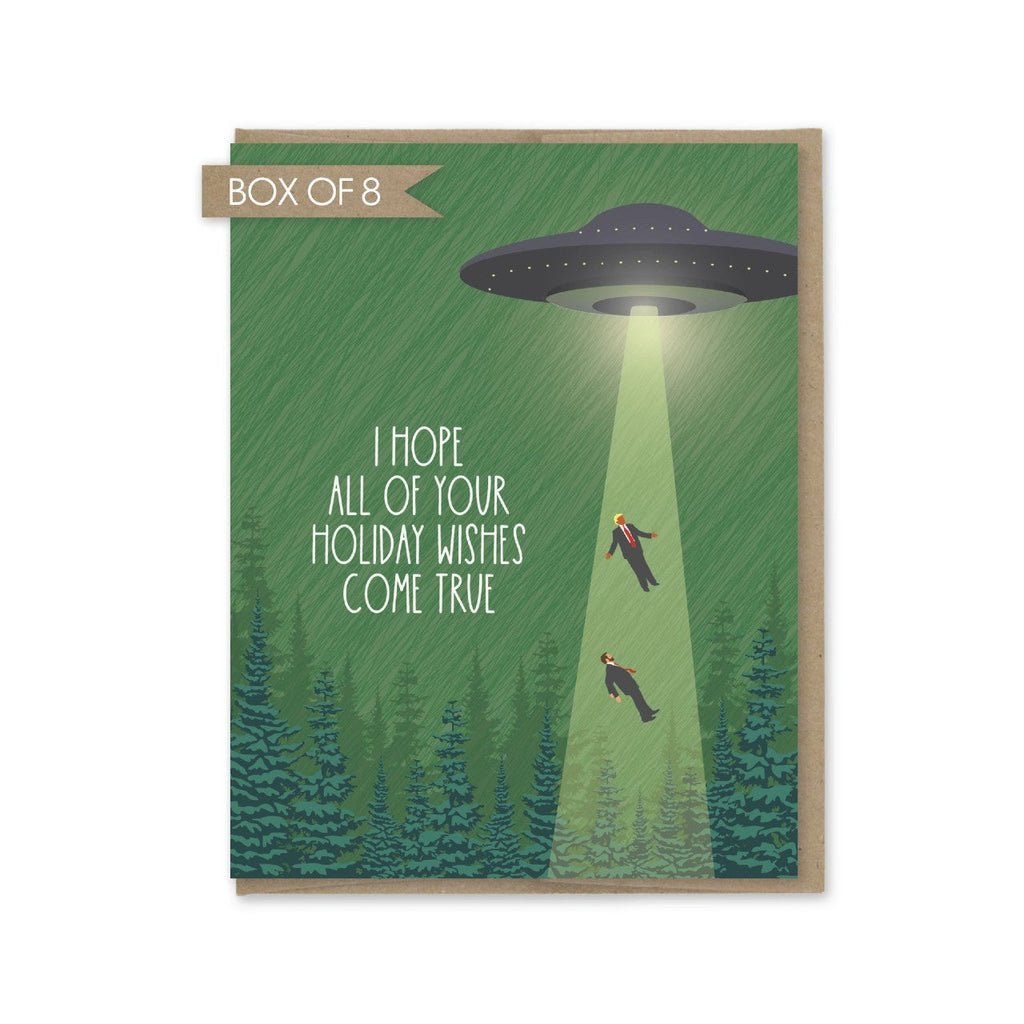 UFO Take Our Leaders Holiday Card - Boxed Set Modern Printed Matter Cards - Boxed Cards - Holiday - Happy Holidays