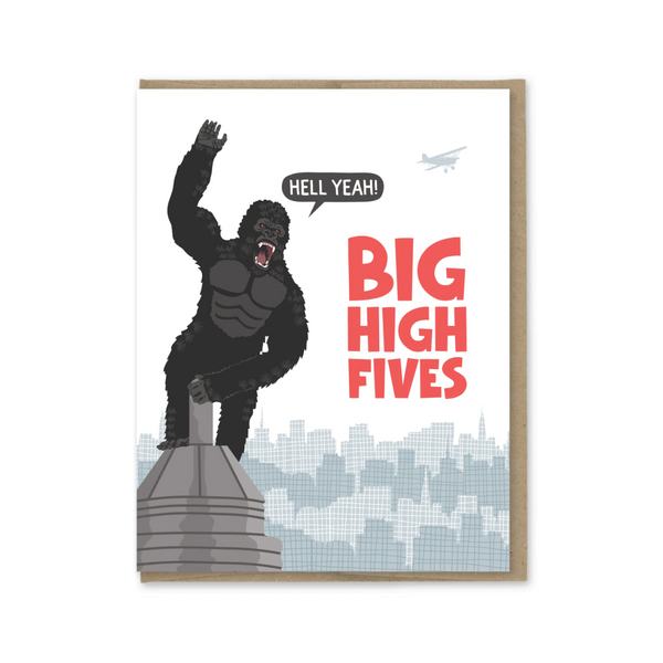 King Kong Big High Fives Congratulations Card Modern Printed Matter Cards - Congratulations