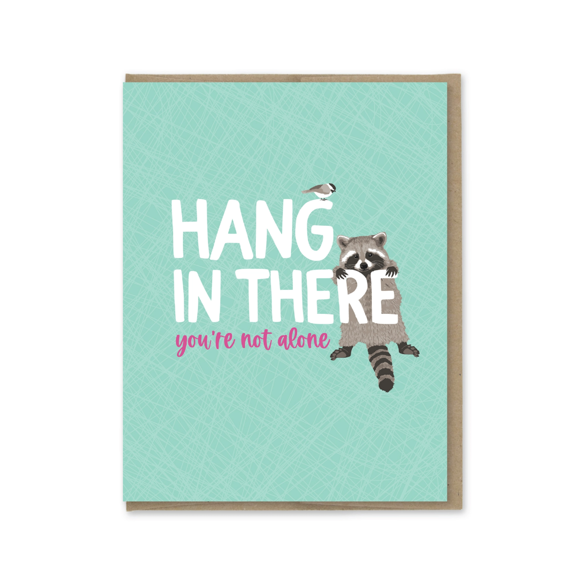 Hang In There Raccoon Encouragement Card – Urban General Store
