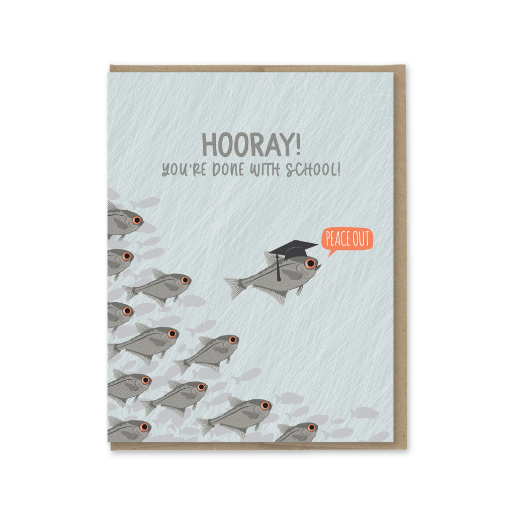 Done With School Graduation Card Modern Printed Matter Cards - Graduation