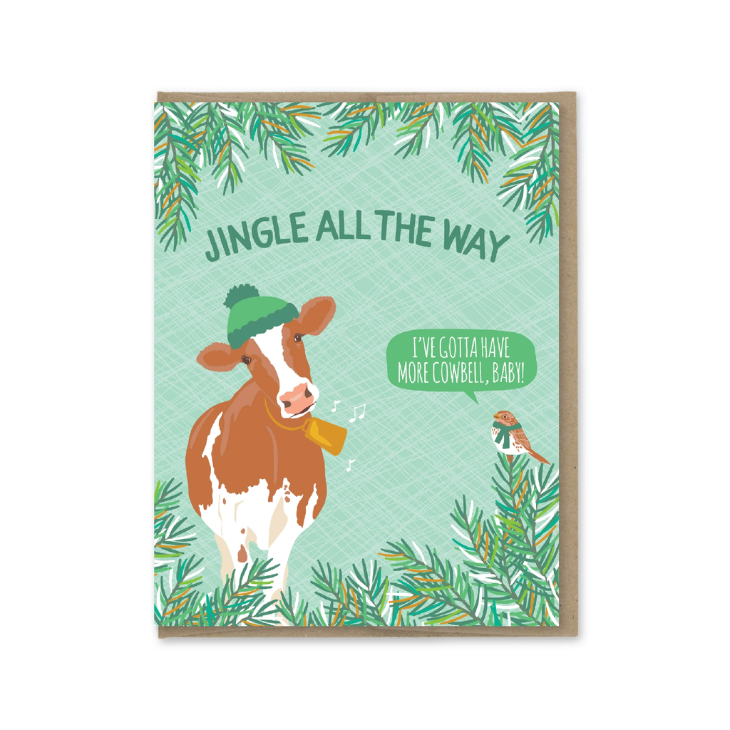 More Cowbell Christmas Card Modern Printed Matter Cards - Holiday - Christmas