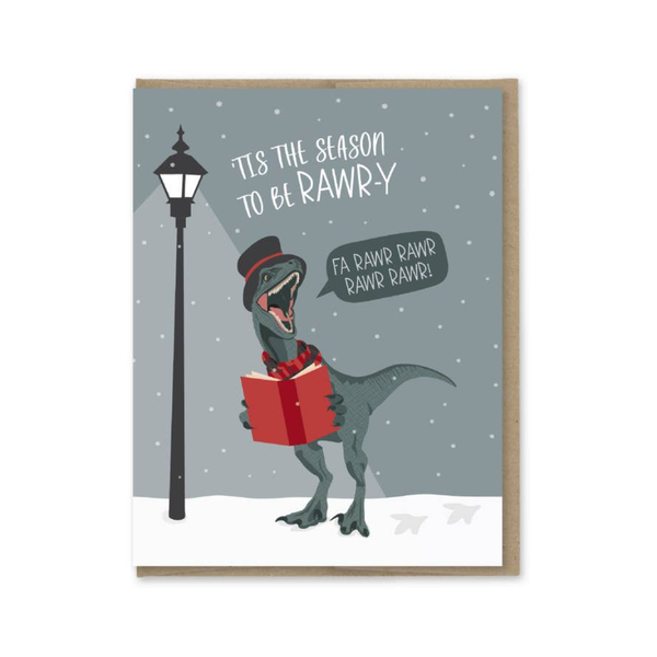 Rawry Raptor Christmas Card Modern Printed Matter Cards - Holiday - Christmas