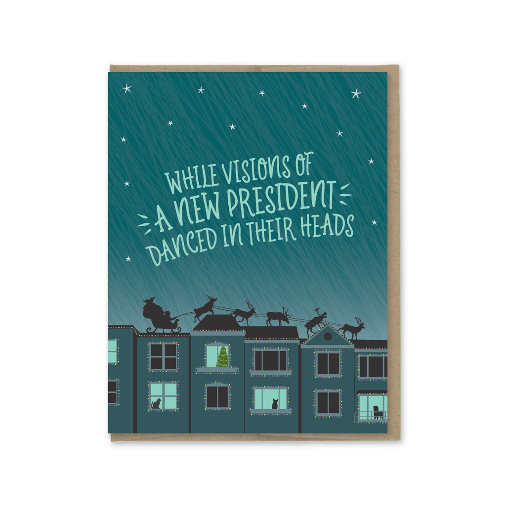 Visions Of A New President Christmas Card Modern Printed Matter Cards - Holiday - Christmas