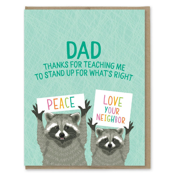 Dad Stand Up For What's Right Father's Day Card Modern Printed Matter Cards - Holiday - Father's Day
