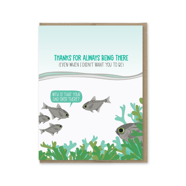 Thanks For Always Being There Fish Father's Day Card Modern Printed Matter Cards - Holiday - Father's Day