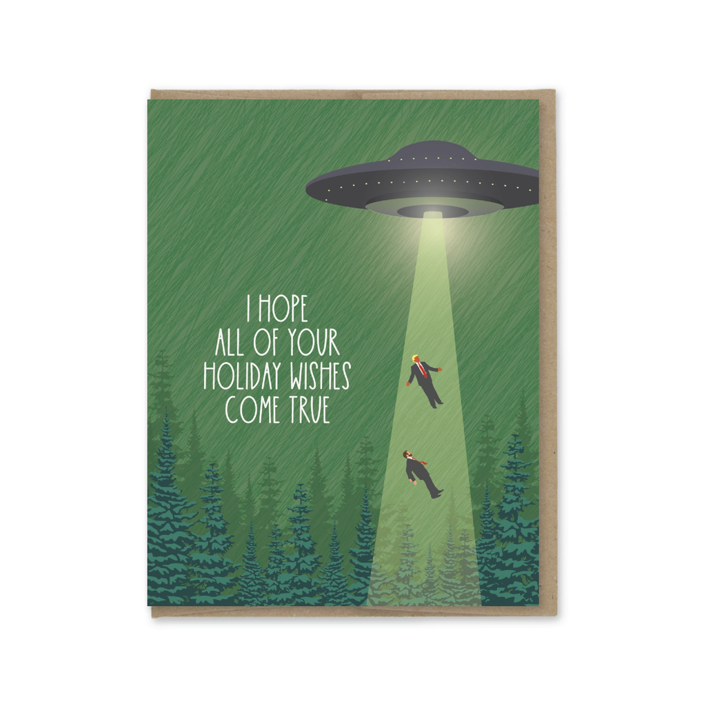 UFO Take Our Leaders Holiday Card Modern Printed Matter Cards - Holiday - Happy Holidays
