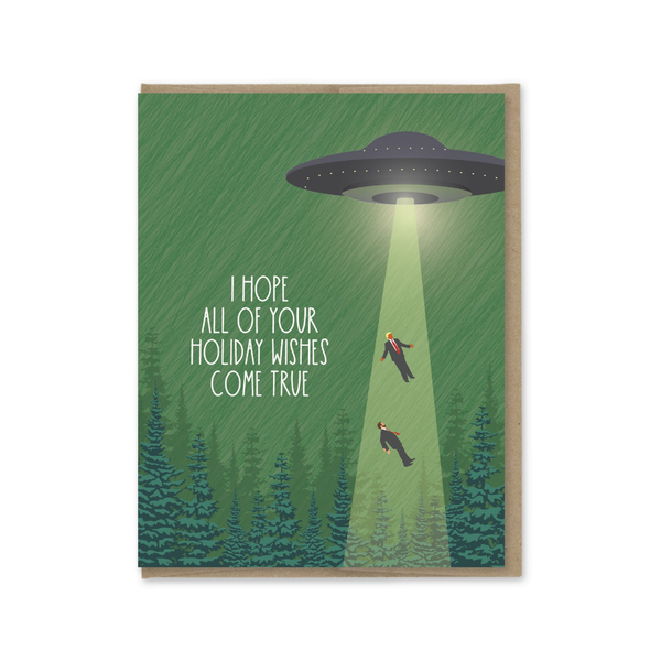 UFO Take Our Leaders Holiday Card Modern Printed Matter Cards - Holiday - Happy Holidays