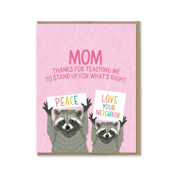 Mom Stand Up For What's Right Mother's Day Card Modern Printed Matter Cards - Holiday - Mother's Day