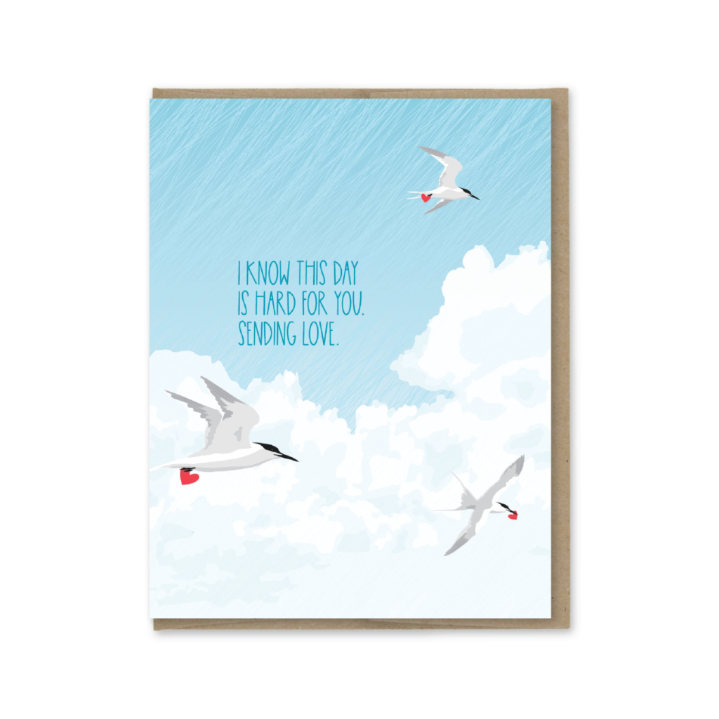 Sending Love Birds Empathy Card Modern Printed Matter Cards - Sympathy
