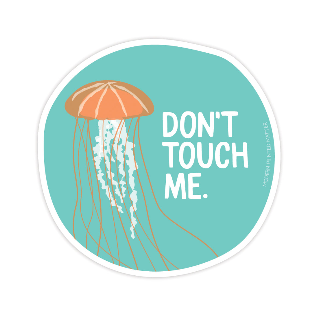 Don't Touch Me Jellyfish Sticker Modern Printed Matter Impulse - Decorative Stickers
