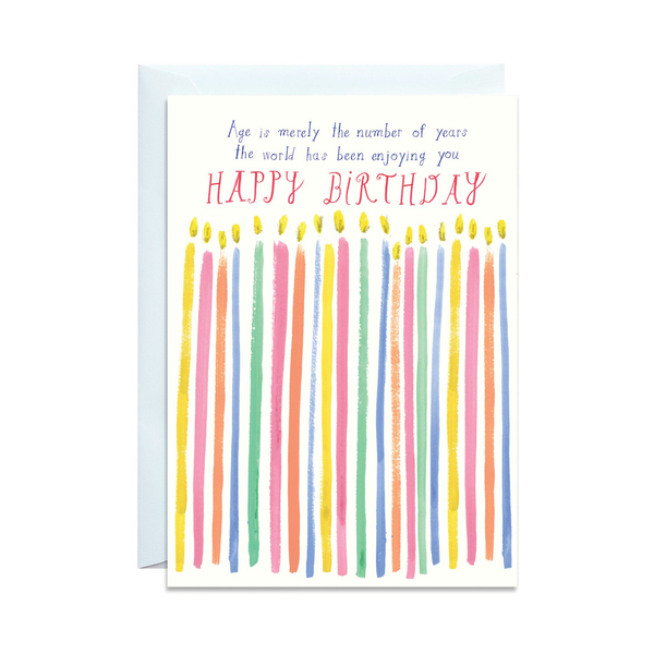 Age is Merely A Number Birthday Card Mr. Boddington's Studio Cards - Birthday
