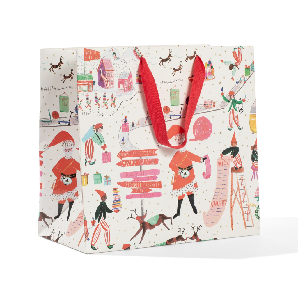 North Pole Headquarters Large Gift Bag Mr Boddingtons Studio Gift Wrap & Packaging - Holiday - Christmas - Gift Bags