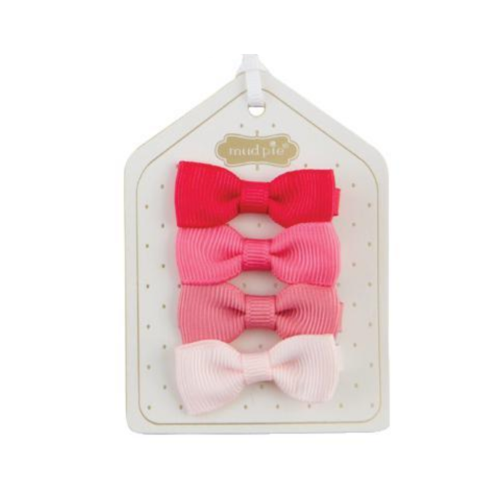 PINK Bitty Bows Set of Four Mud Pie Apparel & Accessories - Hair Accessories - Hair Claws & Clips