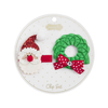 Santa/Wreath Christmas Hair Clip Mud Pie Apparel & Accessories - Hair Accessories - Hair Claws & Clips