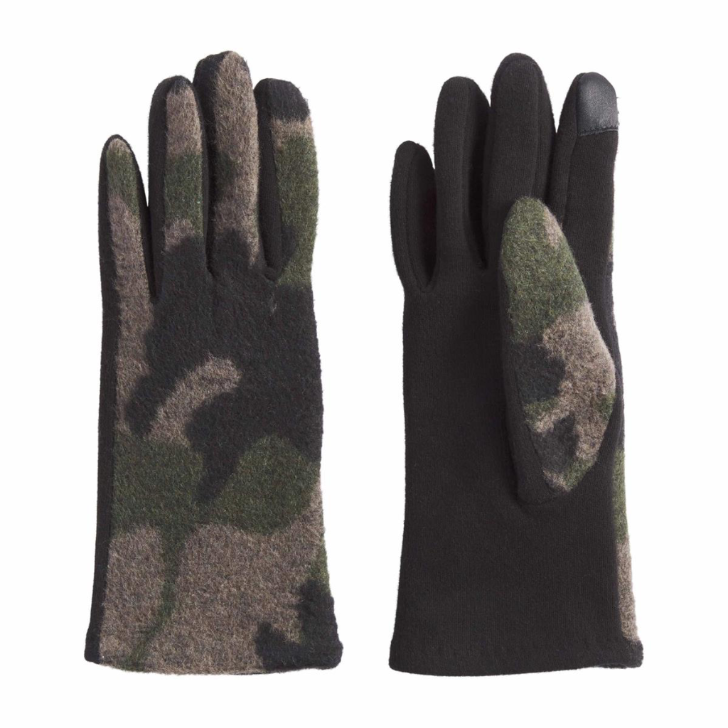 Black Camo Gloves - Womens Mud Pie Apparel & Accessories - Winter - Adult - Gloves & Mittens