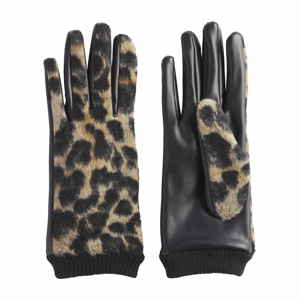 Tan Leopard Gloves - Womens Mud Pie Apparel & Accessories - Winter - Adult - Gloves & Mittens