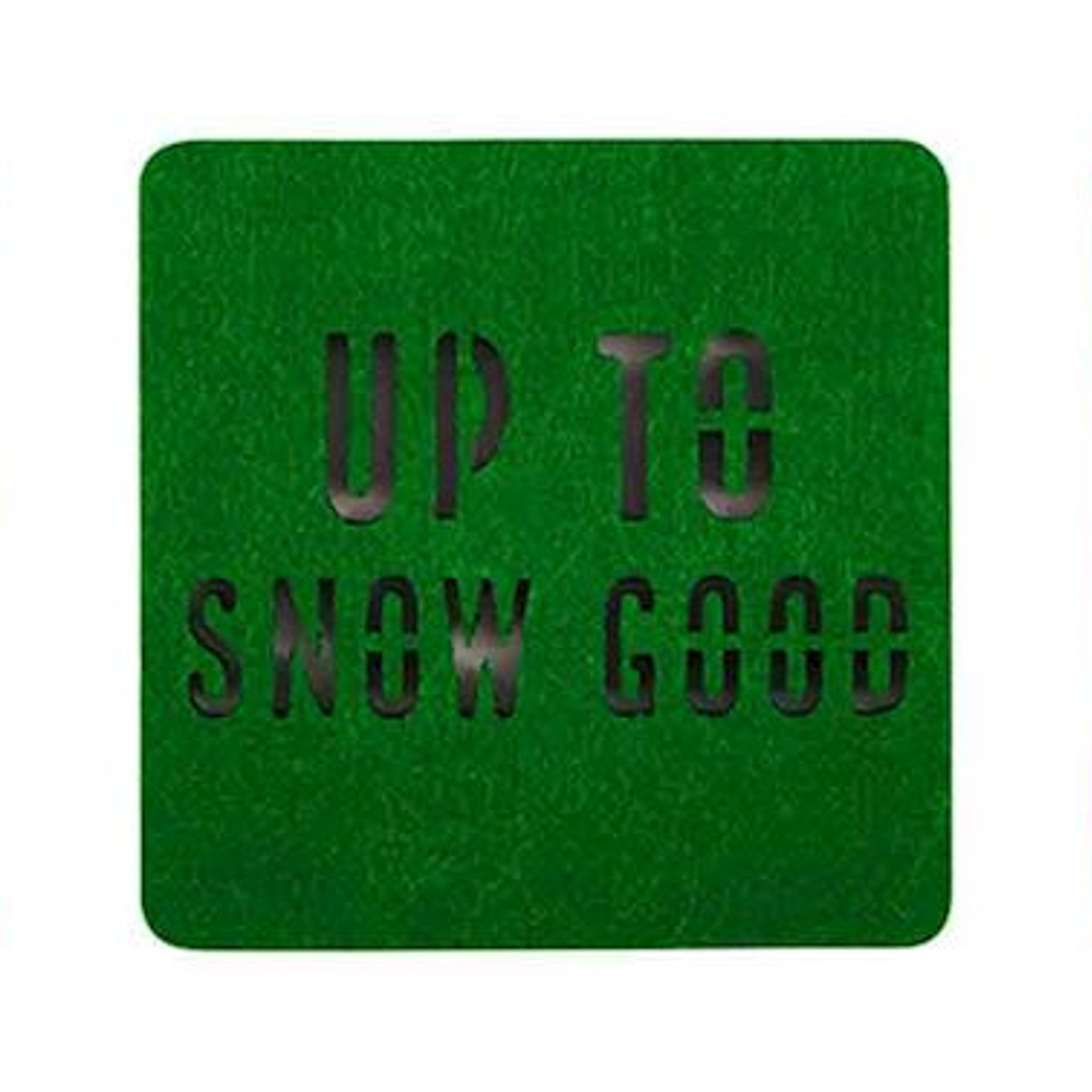 Up To Snow Good Christmas Felt Coaster Mud Pie Home - Barware - Coasters