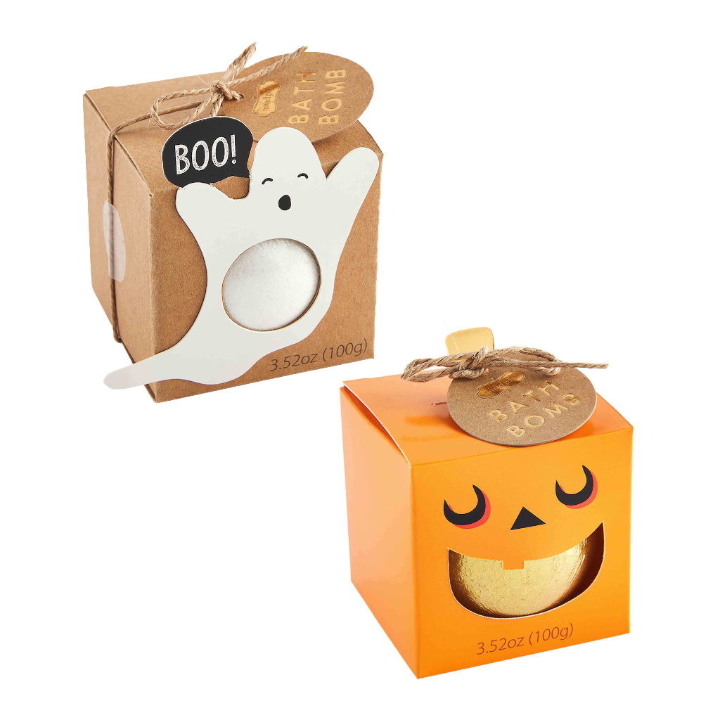 Ghost & Pumpkin Halloween Bath Bombs Mud Pie Home - Bath & Body - Bath Fizzers & Salts