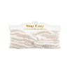 Cream Chenille Zebra Headwrap Mud Pie Home - Bath & Body