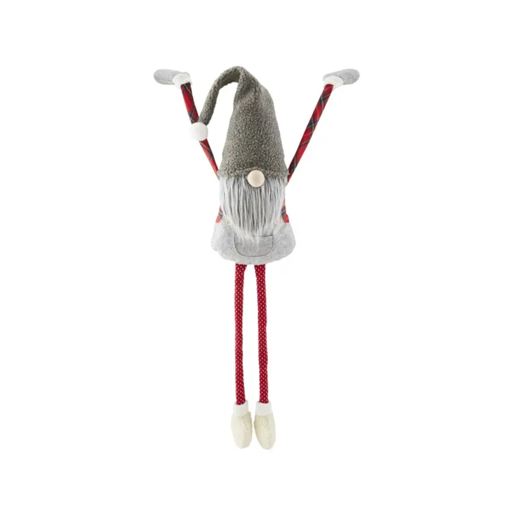 Gray Extra Large Dangle Arm Gnome Mud Pie Home