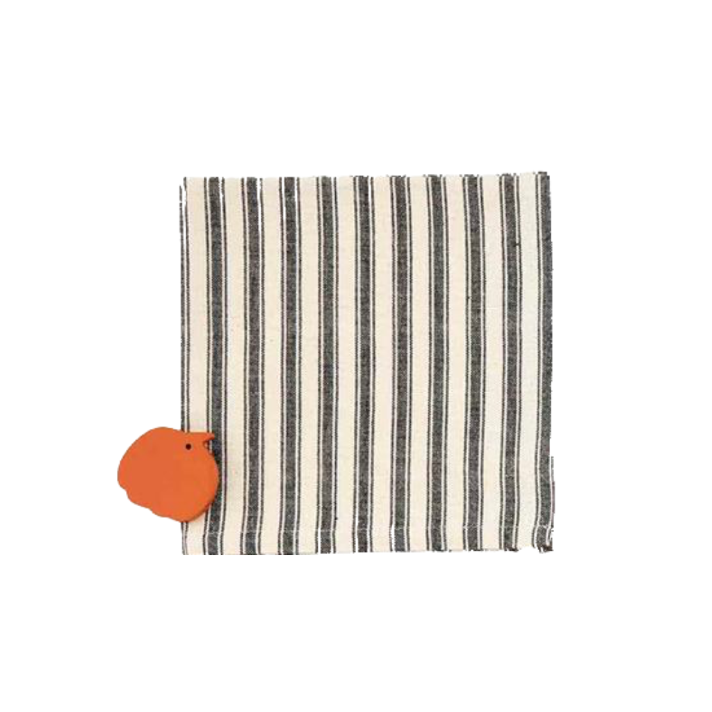 B&W Stripe Halloween Patterned Towels Mud Pie Home - Kitchen & Dining - Kitchen Cloths & Dish Towels