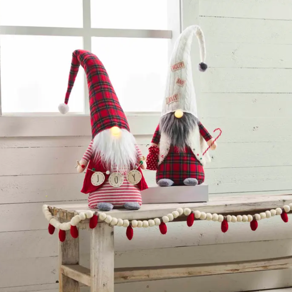 Light Up Holiday Gnome Sitter Mud Pie Home