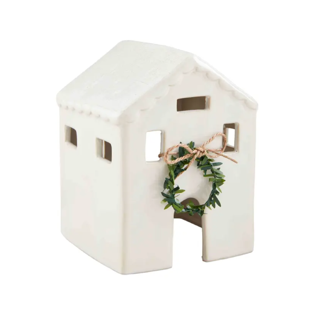 MD White Christmas Houses Mud Pie Home