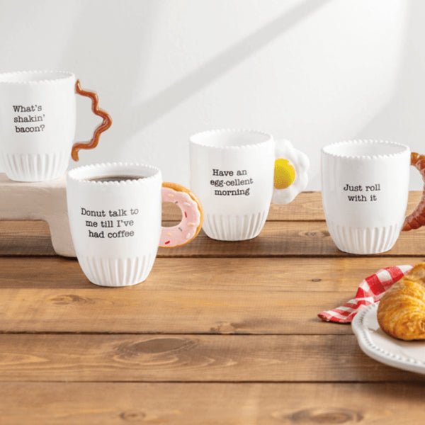 Brunch Handle Mugs Mud Pie Home - Mugs & Glasses