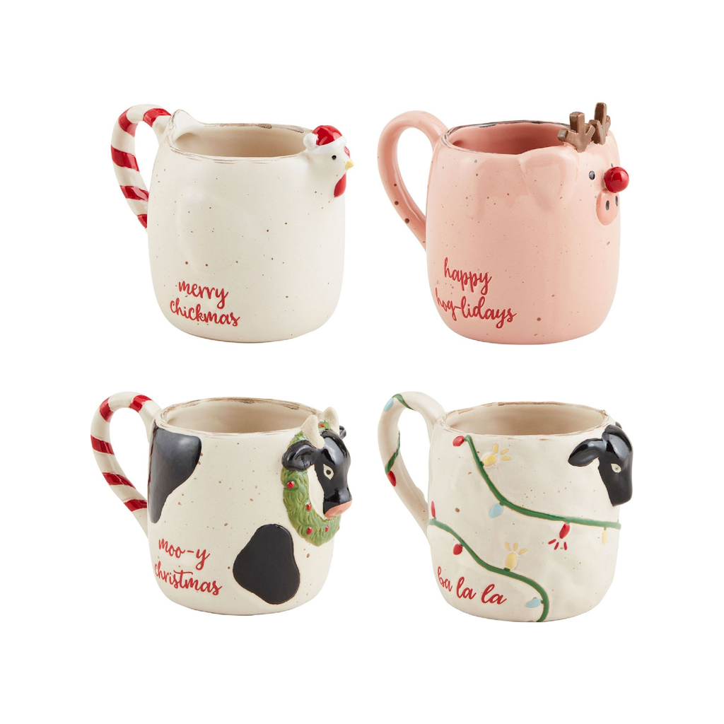 Christmas Farm Animal Mug Mud Pie Home - Mugs & Glasses