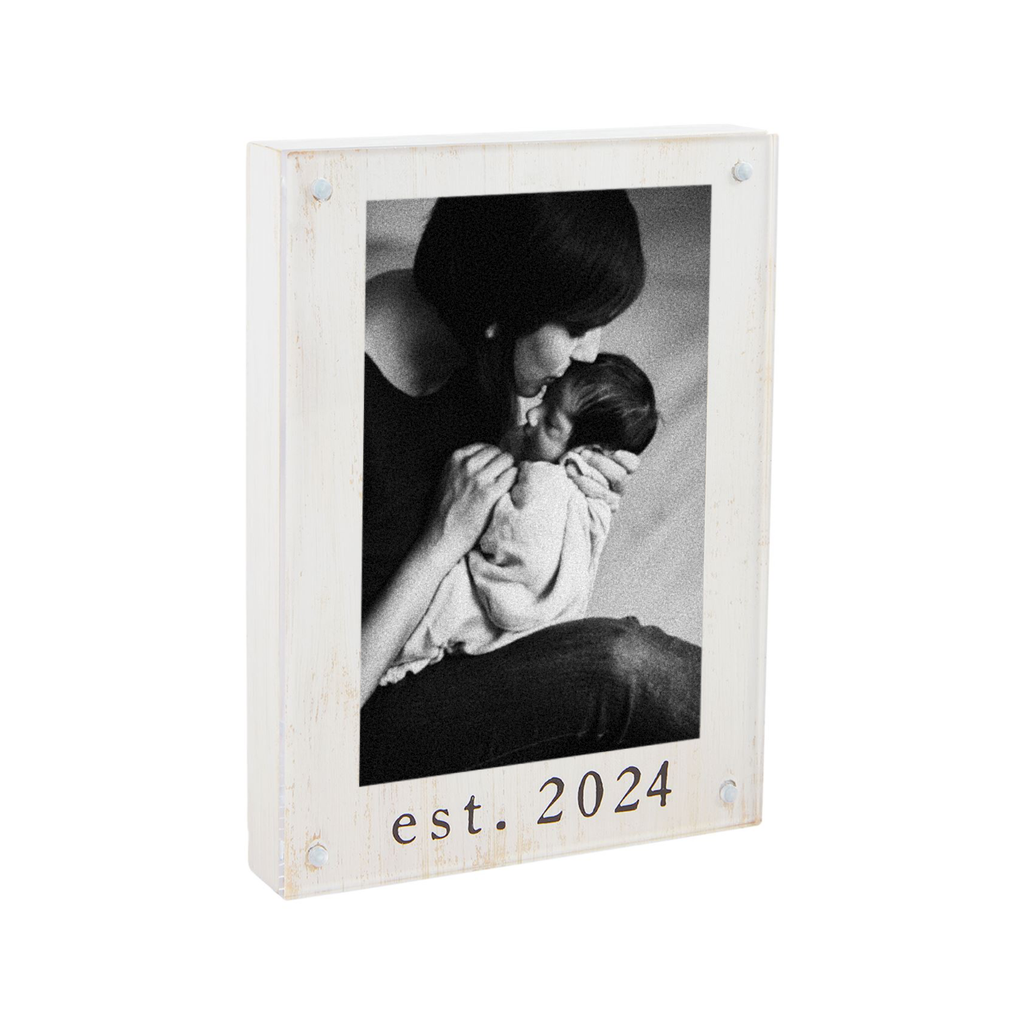 Est. 2024 Magnetic Block Frame Mud Pie Home - Wall & Mantle - Plaques, Signs & Frames