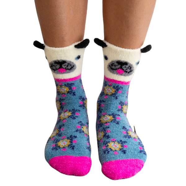 Blue Dog Cozy Socks Natural Life Apparel & Accessories - Socks - Adult - Unisex