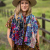 Cozy Blanket Scarf - Blue Patchwork Natural Life Apparel & Accessories - Winter - Adult - Scarves & Wraps