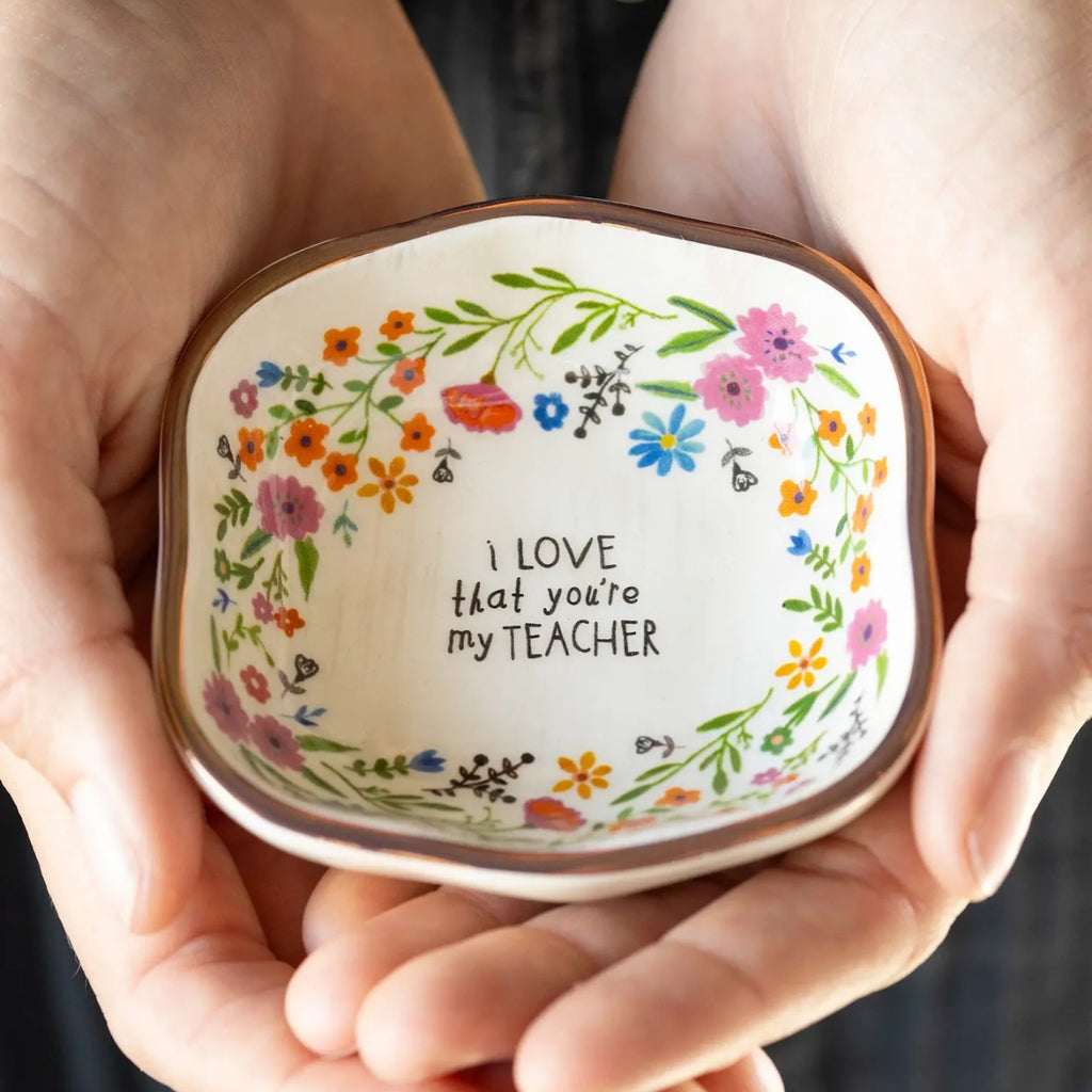 Teacher Antiqued Trinket Bowl Natural Life Home - Decorative Trays, Plates, & Bowls