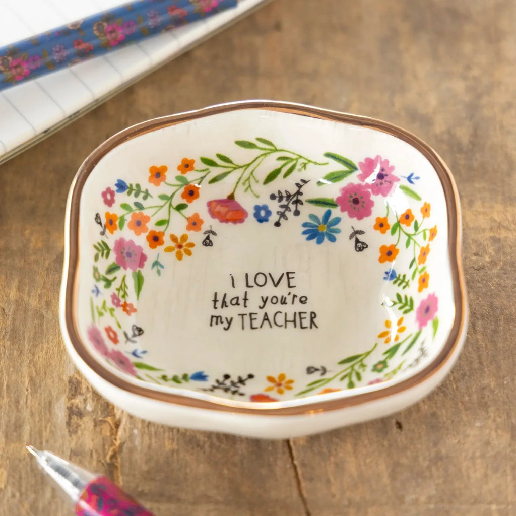 Teacher Antiqued Trinket Bowl Natural Life Home - Decorative Trays, Plates, & Bowls