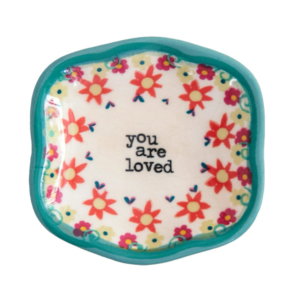 You Are Loved Artisan Trinket Dish Natural Life Home - Decorative Trays, Plates, & Bowls