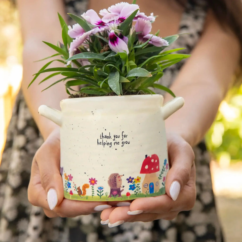 Thank You For Helping Me Grow Crock Planter Natural Life Home - Garden - Vases & Planters